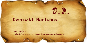 Dvorszki Marianna névjegykártya