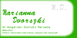 marianna dvorszki business card